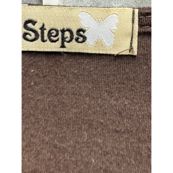 Steps Brown V-Neck Dress Stretchy Fabric & Back Tie Closure - Picture 8 of 8